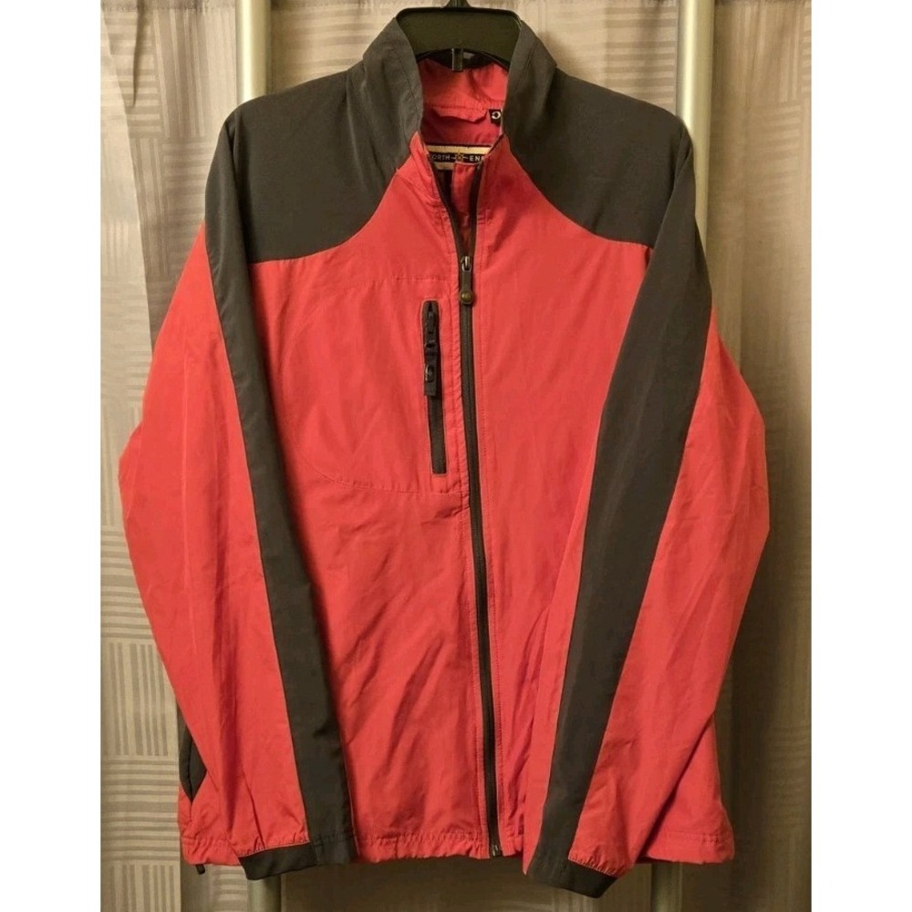 North‎ End Mens Red Long Sleeve Full-Zip Windbreaker Jacket Size Medium